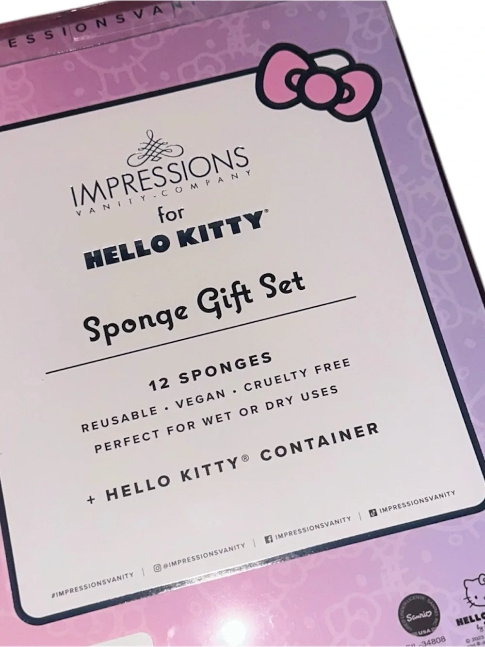Hello Kitty Pink and Purple Sponge Gift Set